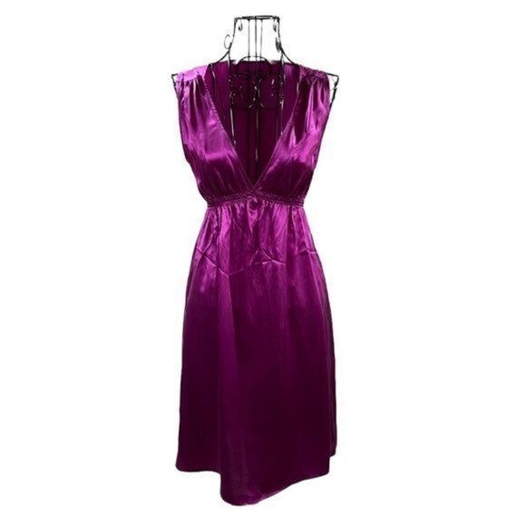 Twelfth Street by Cynthia Vincent | Raspberry Silk Dress - Picture 1 of 6